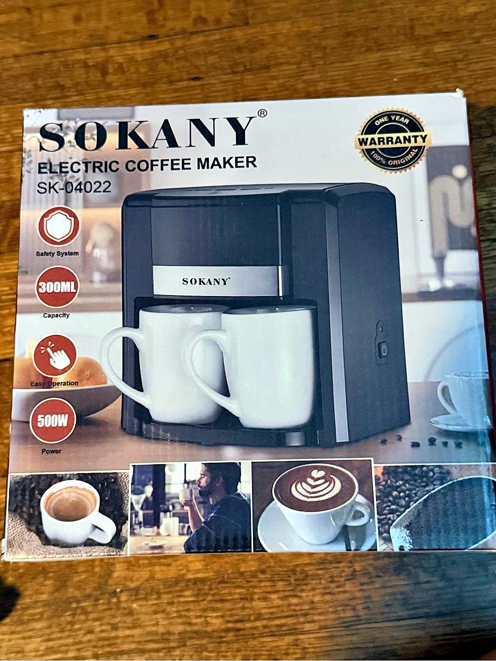 SOKANY SK-04022 300ml Electric Coffee Maker 700W NWT